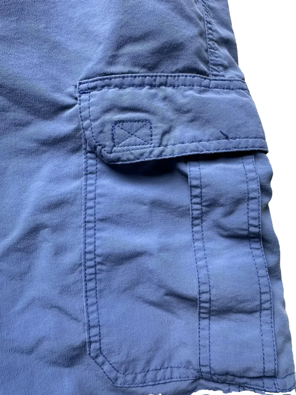 LL Bean Swim Shorts Boys Size 5 Blue Cargo Quick Dry Mesh Lined Pockets Summer